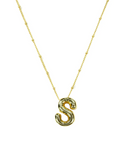 Bubble Initial Necklace