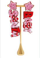 Beaded Christmas Earrings