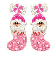 Beaded Christmas Earrings