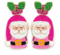 Beaded Christmas Earrings