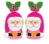 Beaded Christmas Earrings