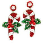 Beaded Christmas Earrings