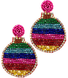 Beaded Christmas Earrings