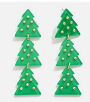 Christmas Tree Dangle Earrings