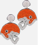 UT Football Helmet Beaded Earrings